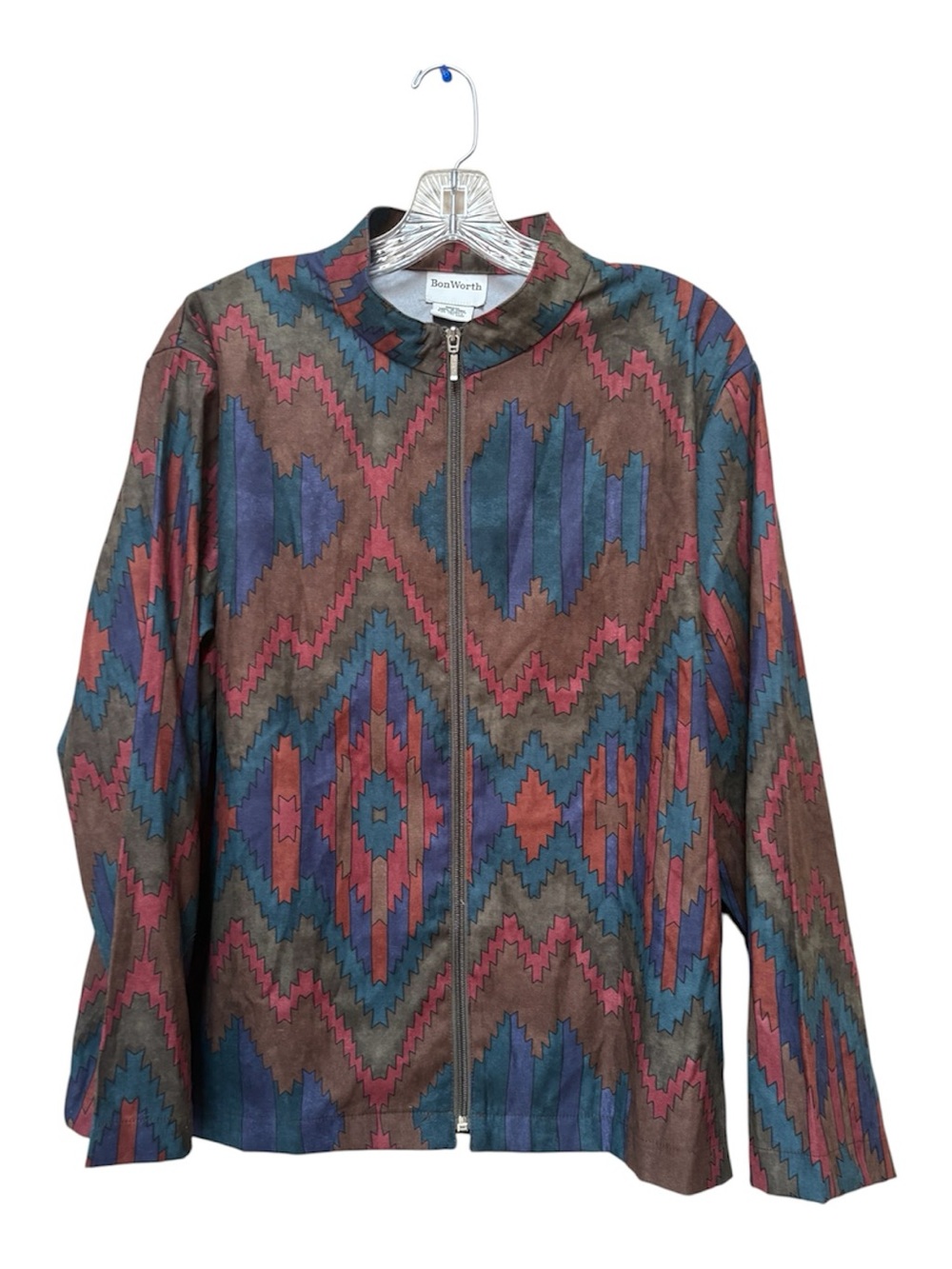 Vintage BonWorth Southwestern Geometric Boho Western Jacket L Petite